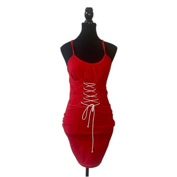 Missguided Red Mini Dress - Picture 1 of 4